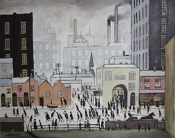 L. S. Lowry, Coming from the Mill, Kopia, mal. Marcin Banasik